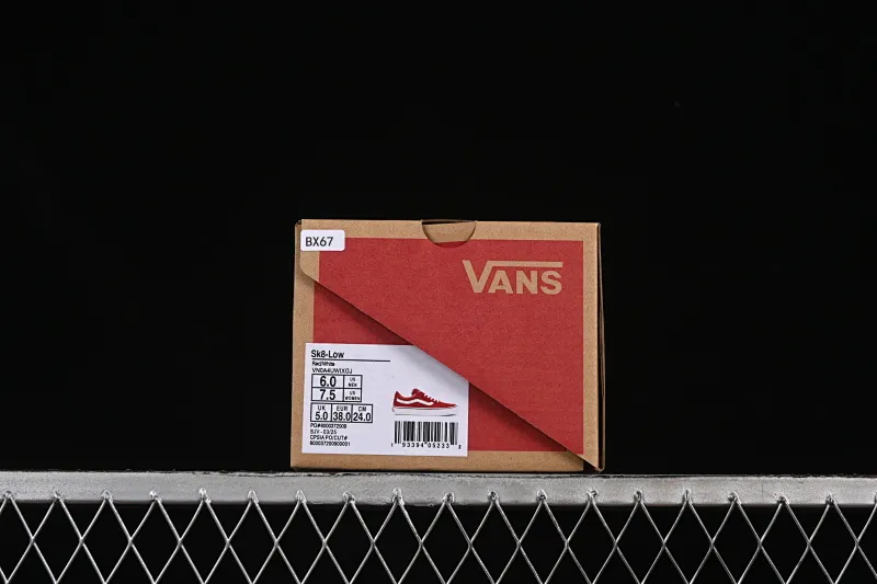 All categories Vans Vans series Vans Low Vans low-top Vans Sk8-Low white and red non-slip casual skateboard shoes VN0A4UWIXGJ